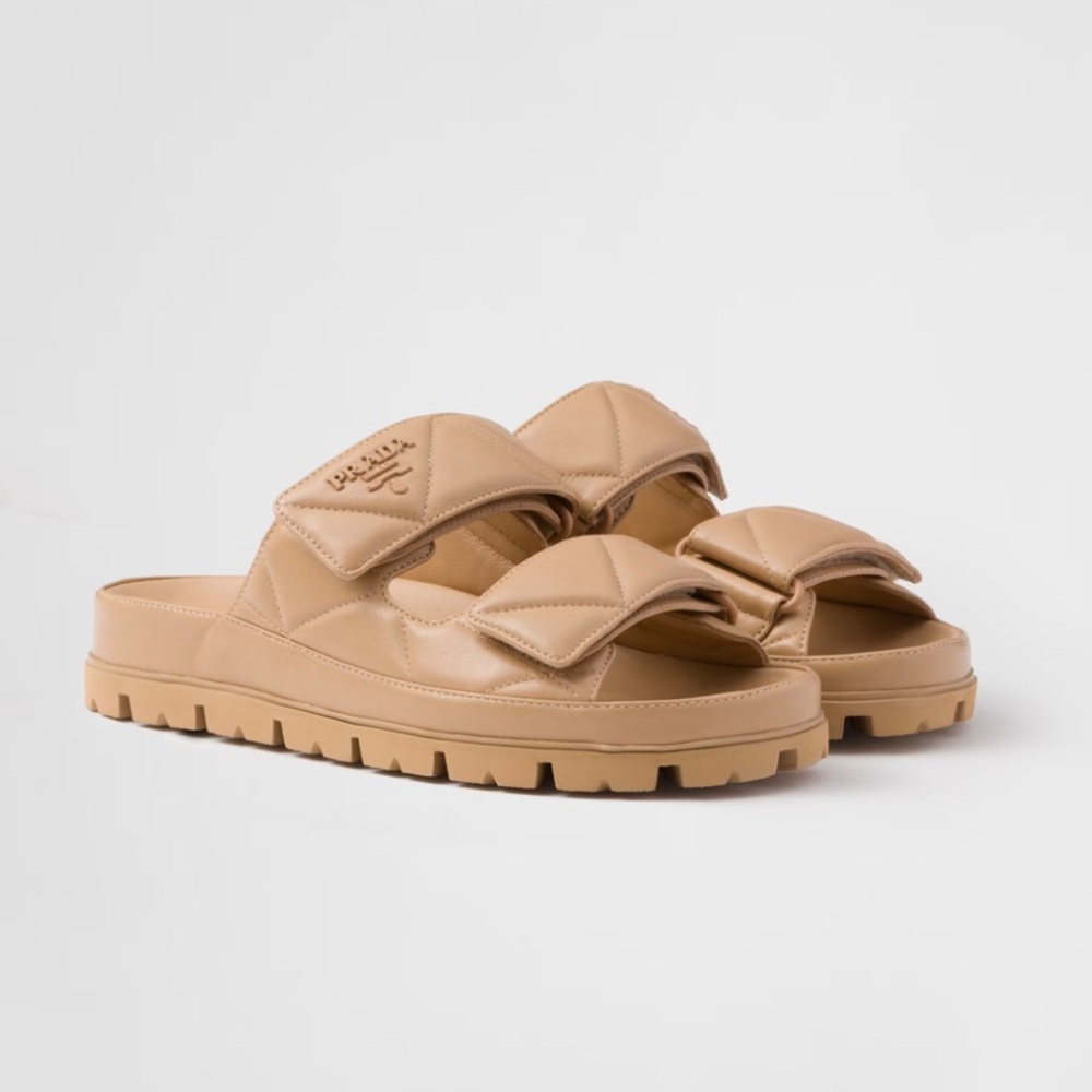 Prada Padded nappa leather slides